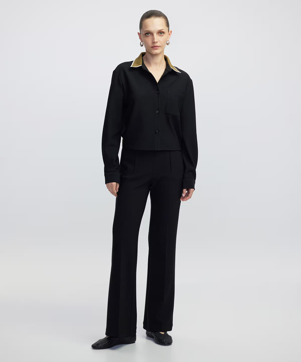 Ipekyol Contrast Collar Shirt Black