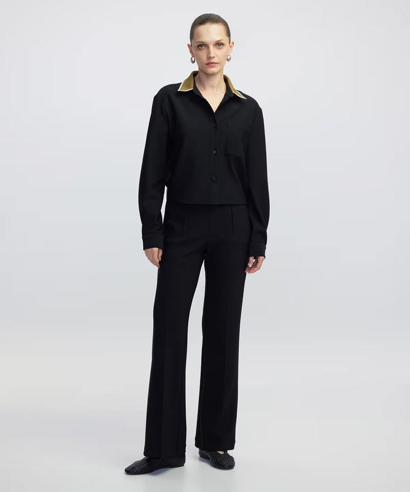 Ipekyol Contrast Collar Shirt Black