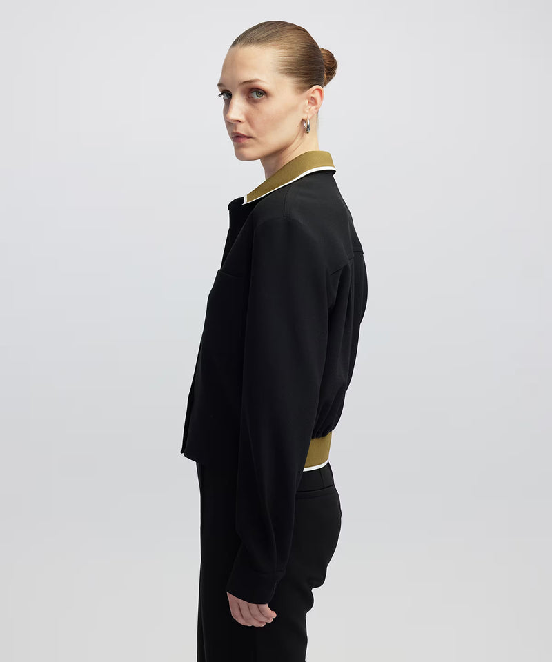 Ipekyol Contrast Collar Shirt Black