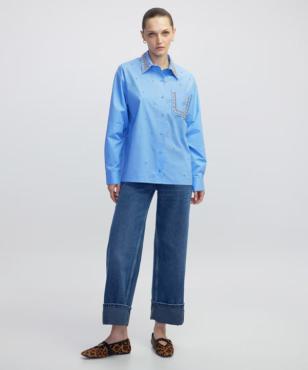 Ipekyol Shirt With Mixed Accessories Blue