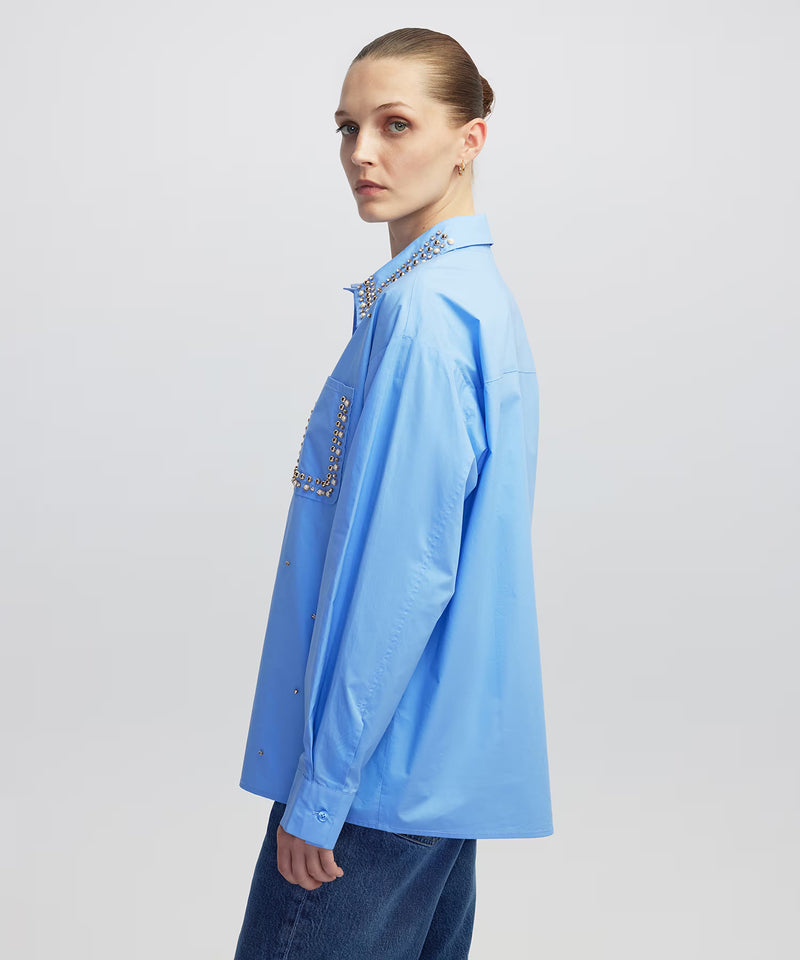 Ipekyol Shirt With Mixed Accessories Blue