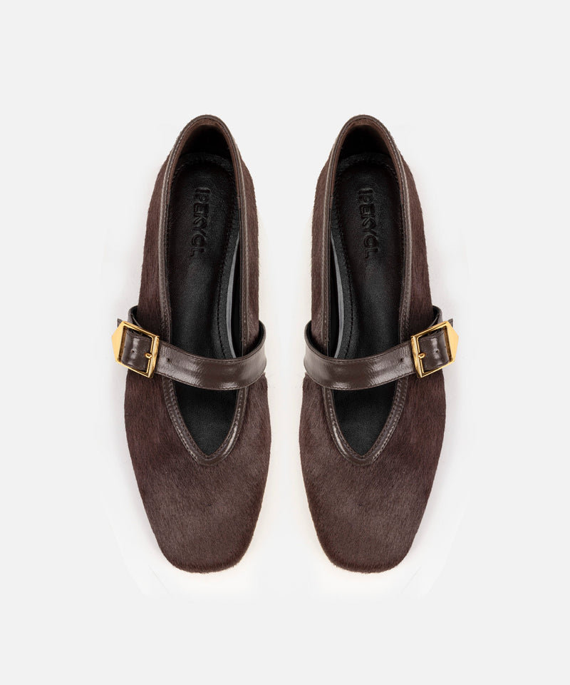 Ipekyol Pony Hair Flats Brown