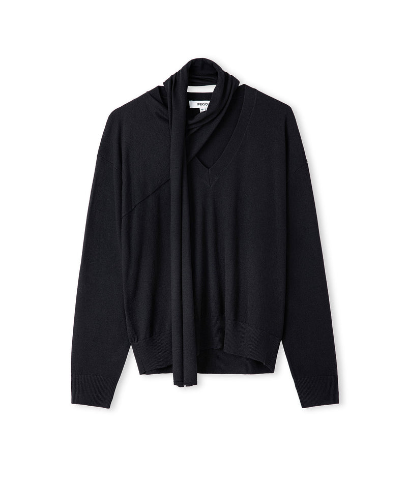 Ipekyol Scarf Knit Sweater  Black