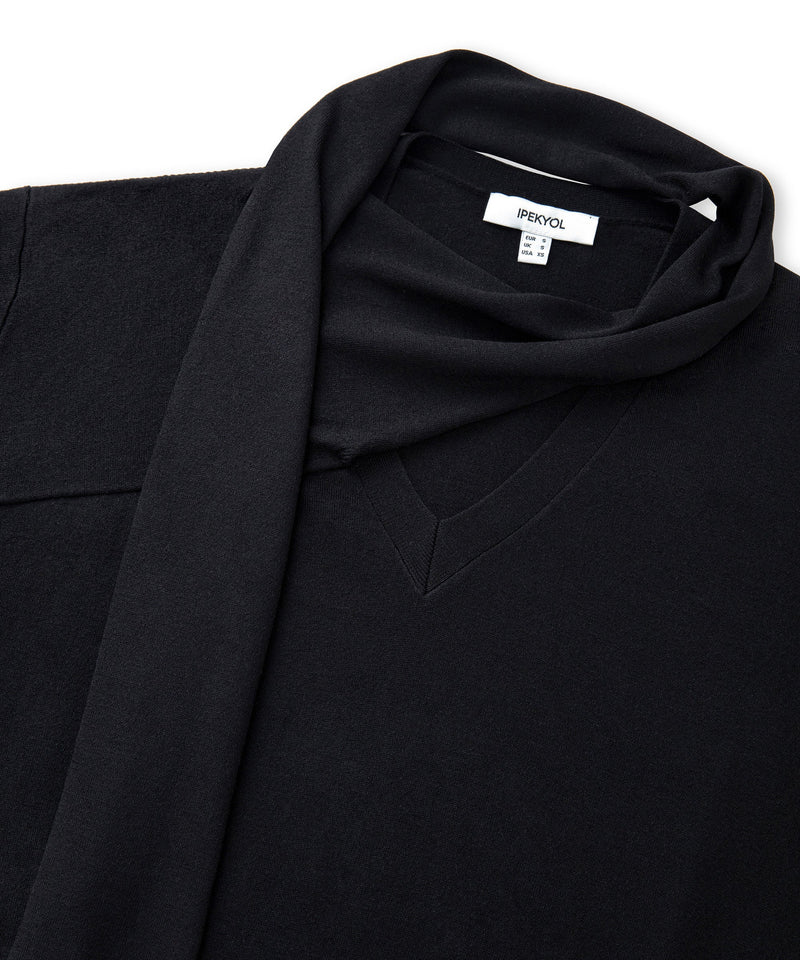 Ipekyol Scarf Knit Sweater  Black