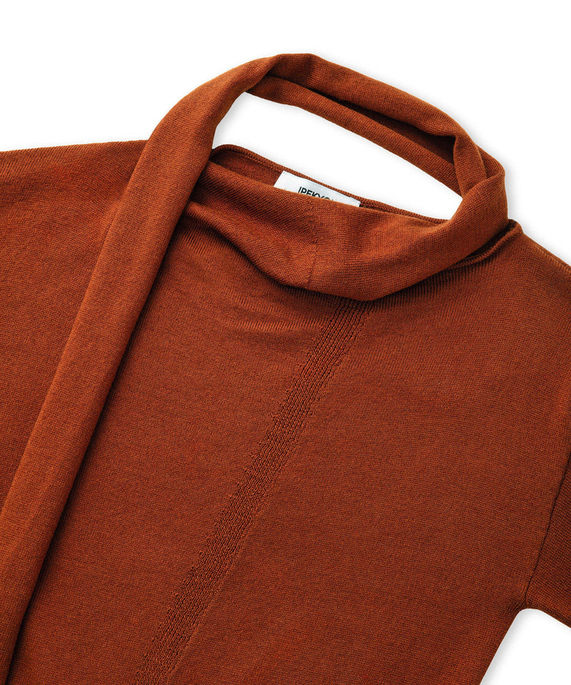Ipekyol Scarf-Effect Knit Sweater Brick