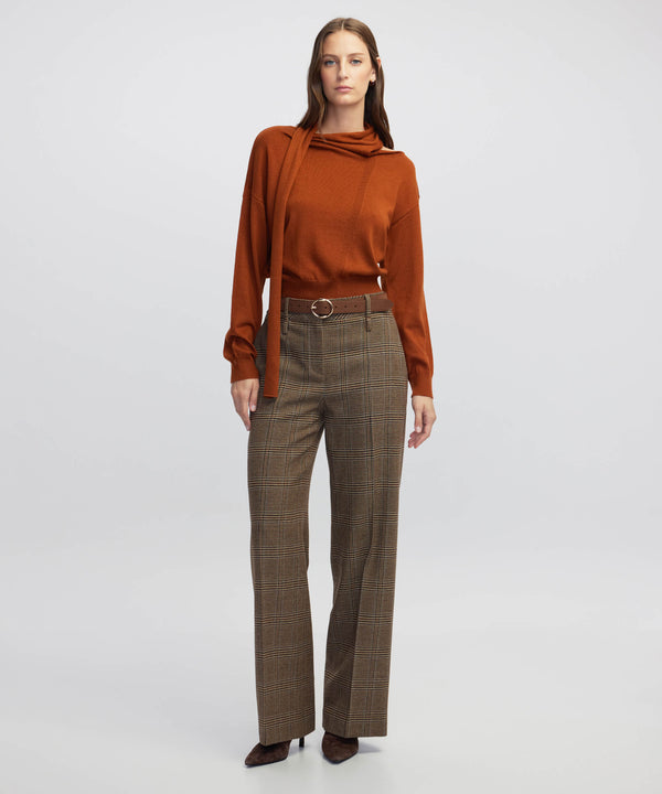 Ipekyol Scarf-Effect Knit Sweater Brick