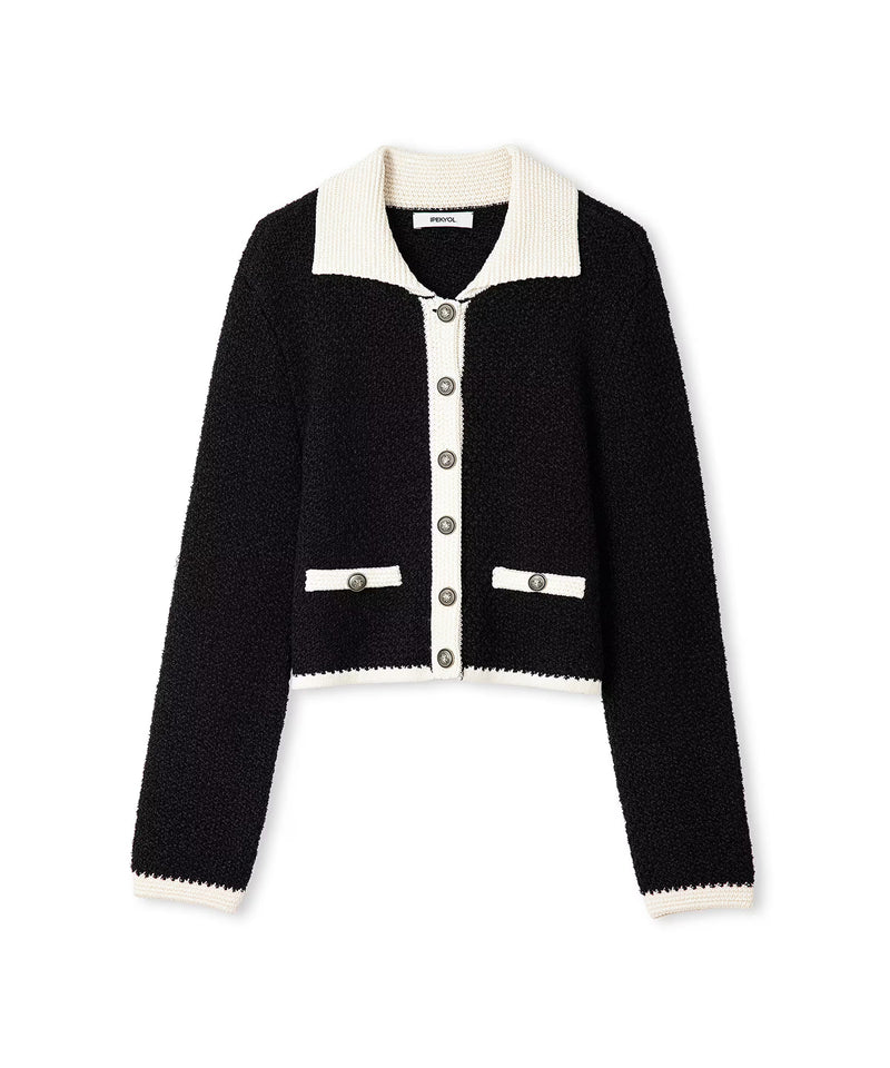 Ipekyol Color-Block Knit Cardigan Black