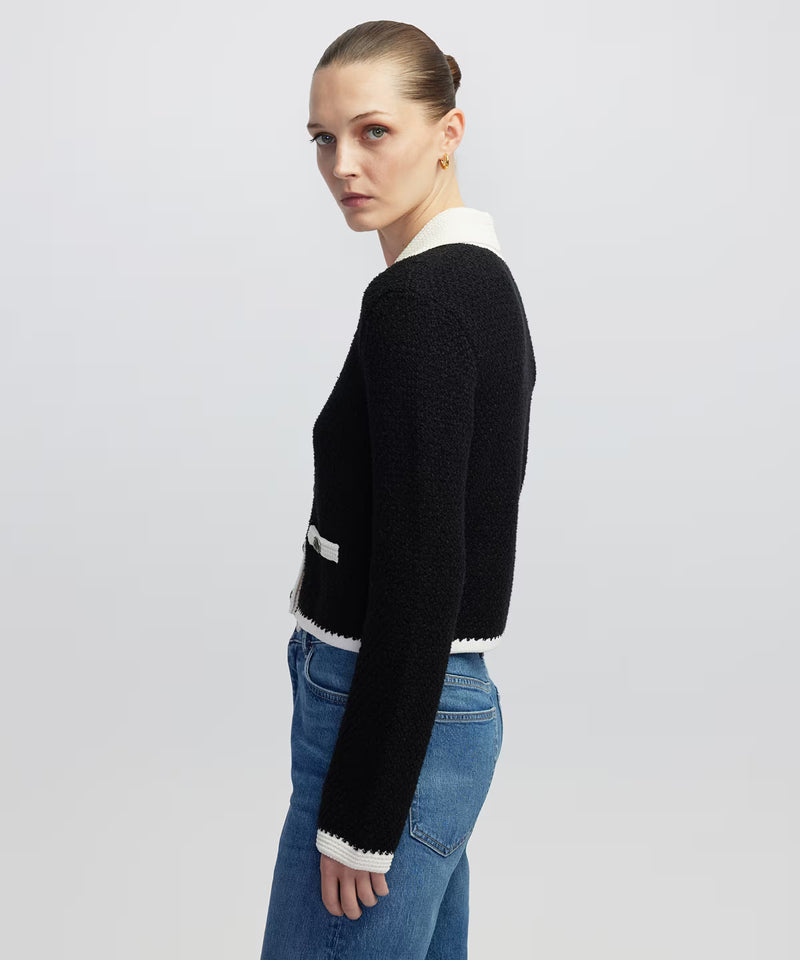 Ipekyol Color-Block Knit Cardigan Black