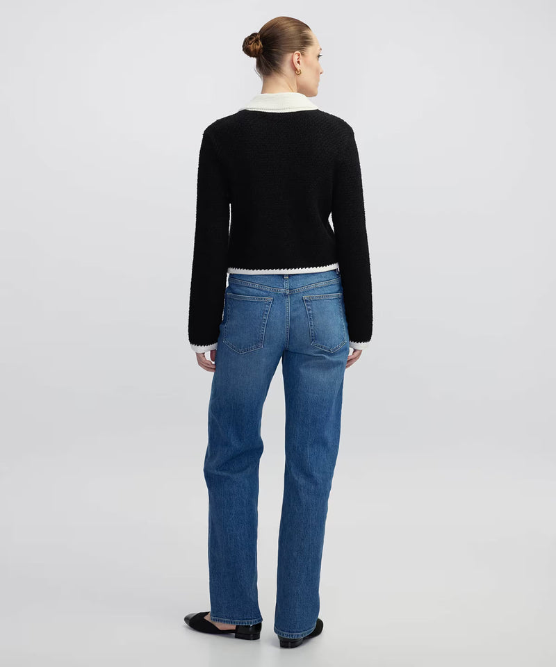 Ipekyol Color-Block Knit Cardigan Black