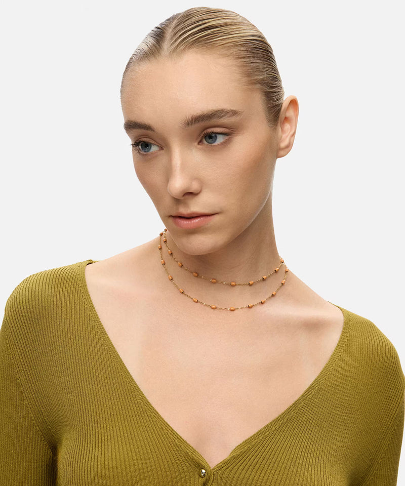 Ipekyol Enamel Chain Necklace Gold
