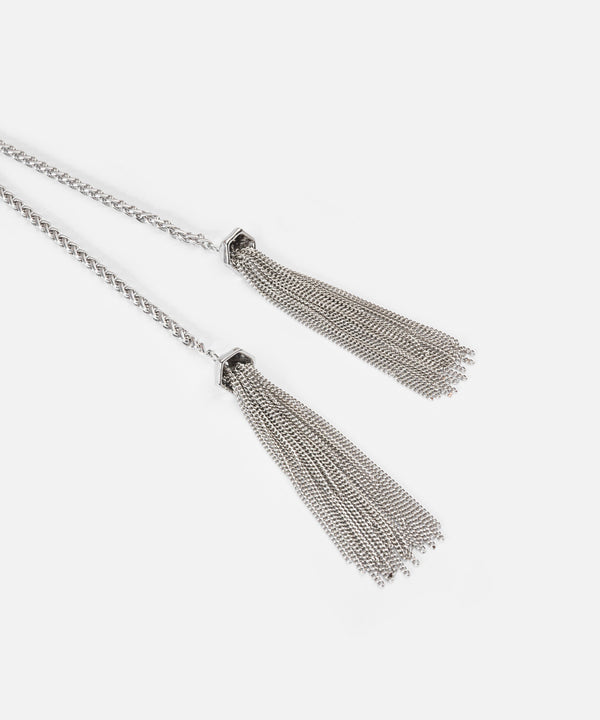 Ipekyol Knot Long Chain Necklace Silver