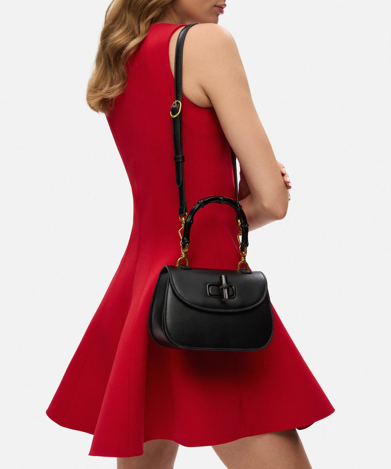 Ipekyol Leather-Effect Flap Bag Black