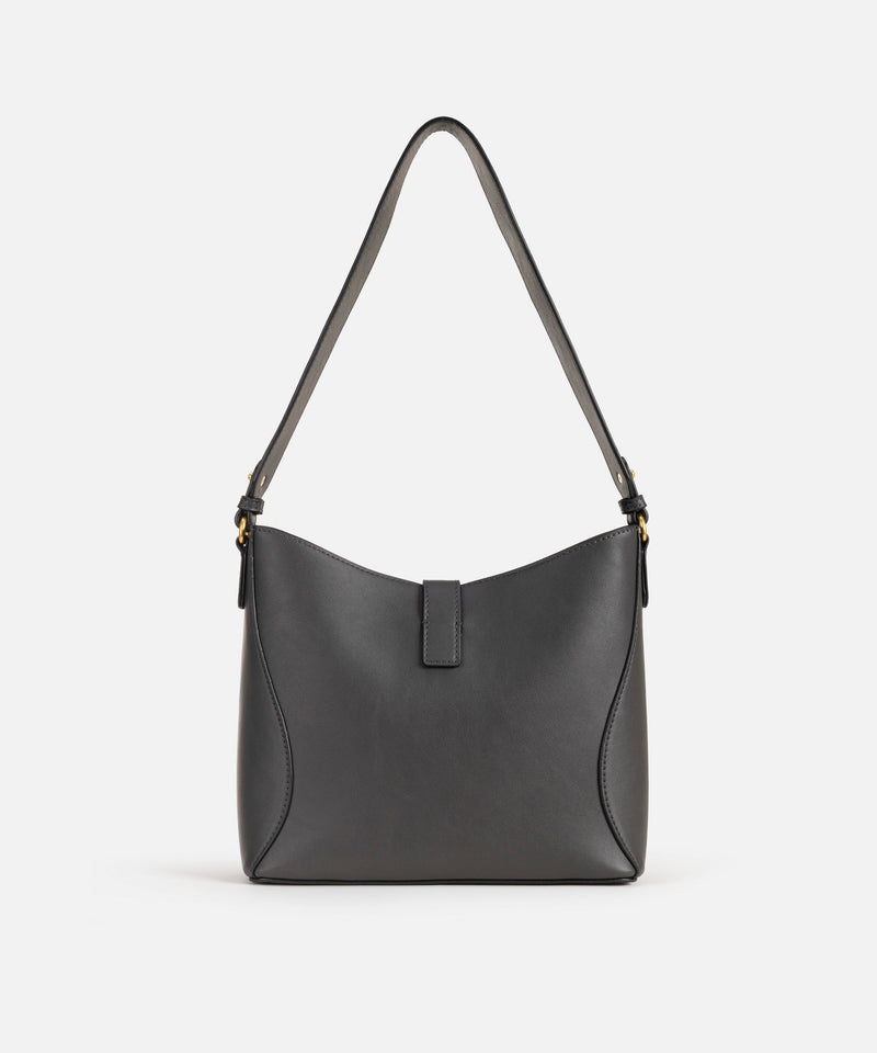 Ipekyol Leather-Effect Bag With Buckle Anthracite