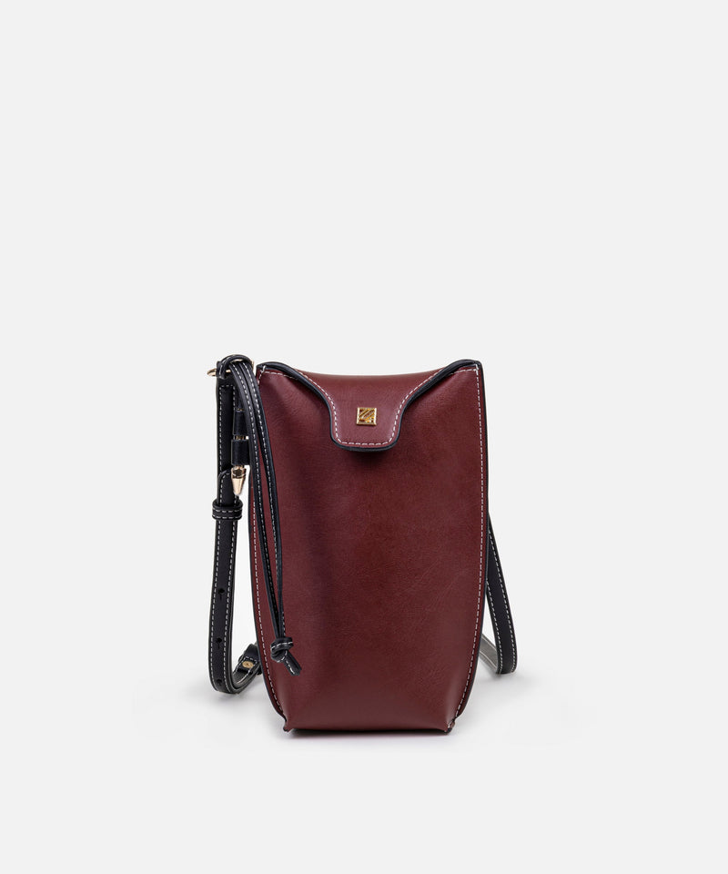 Ipekyol Monogram Buckle Color-Block Bag Bordoux