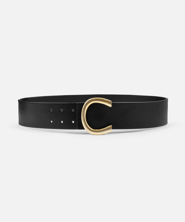 Ipekyol Leather-Effect Belt Black
