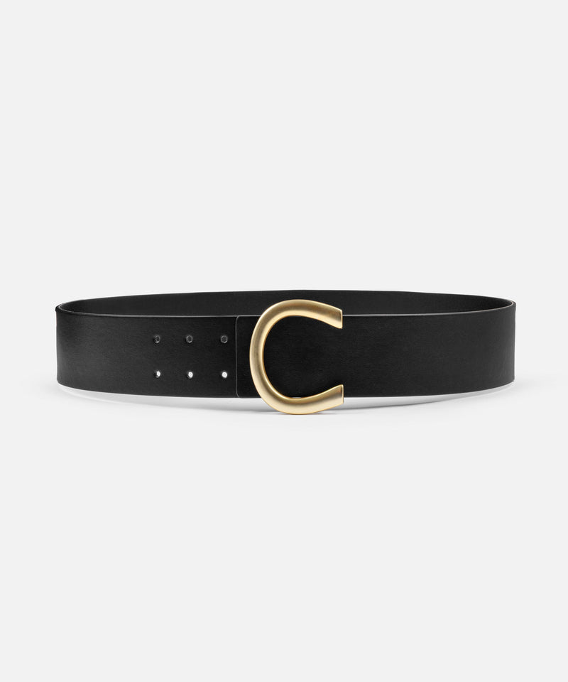 Ipekyol Leather-Effect Belt Black