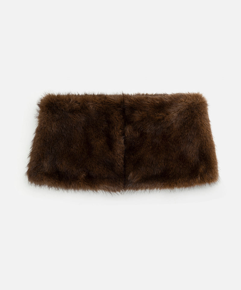 Ipekyol Faux Fur Scarf Dark Brown