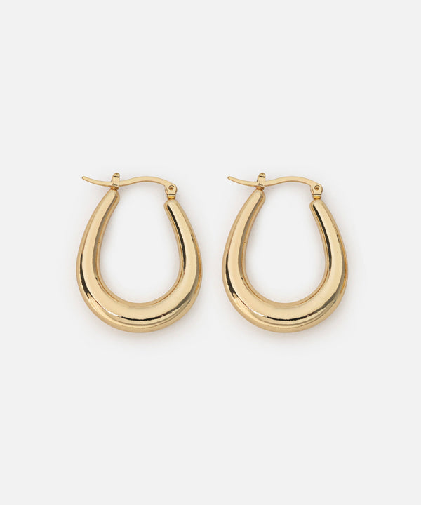 Ipekyol Metal Oval Earrings Gold
