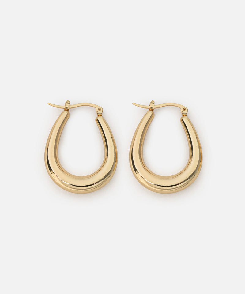 Ipekyol Metal Oval Earrings Gold