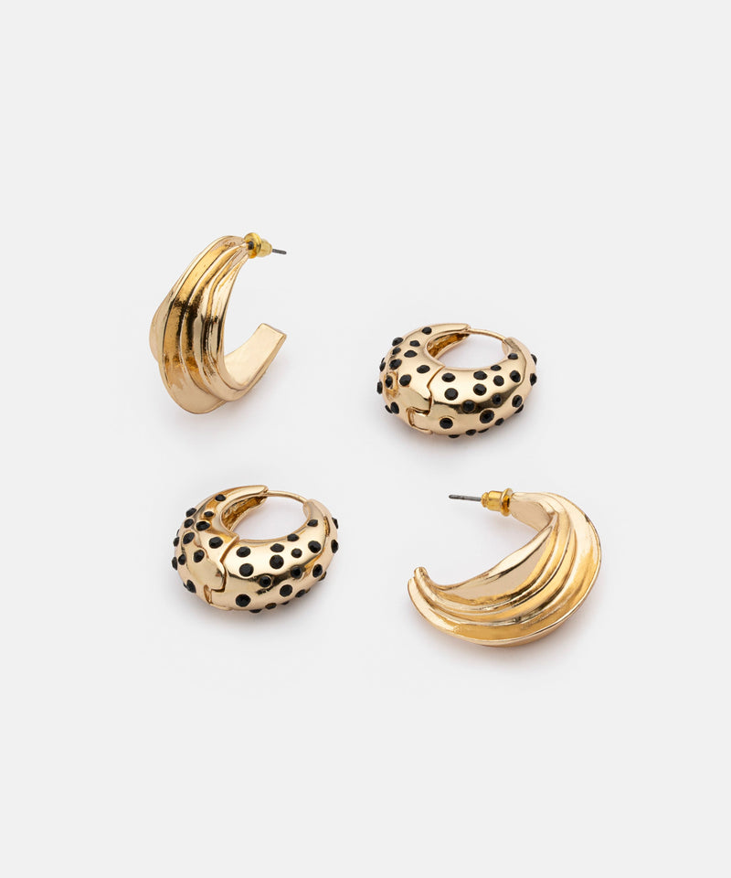 Ipekyol Two Pairs Of Earrings Gold