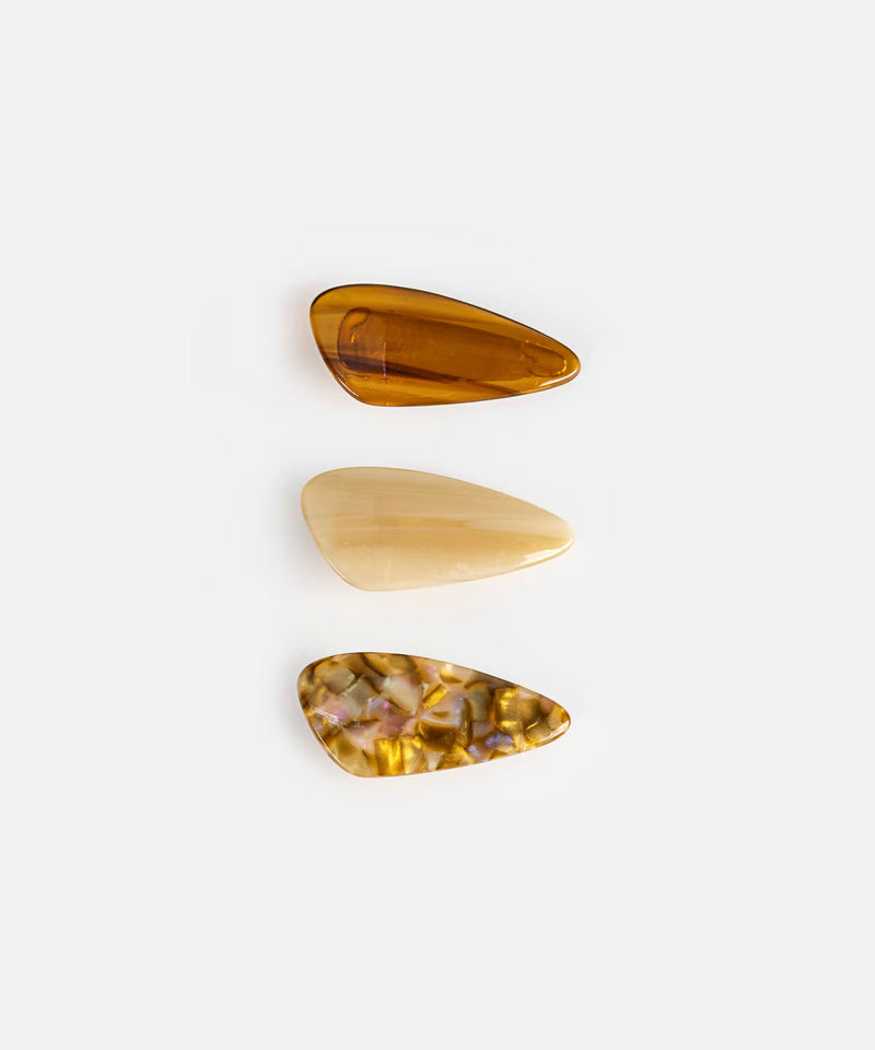 Ipekyol Three-Pack Of Hair Clips Brown