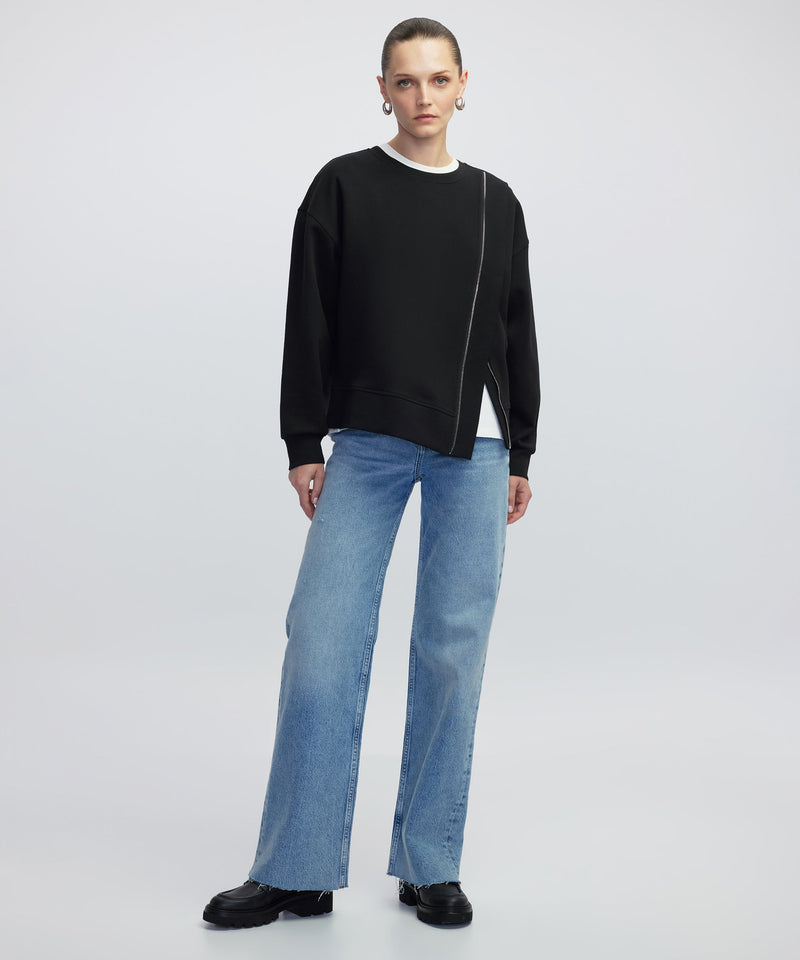 Ipekyol Sweatshirt With Asymmetric Zipper Black