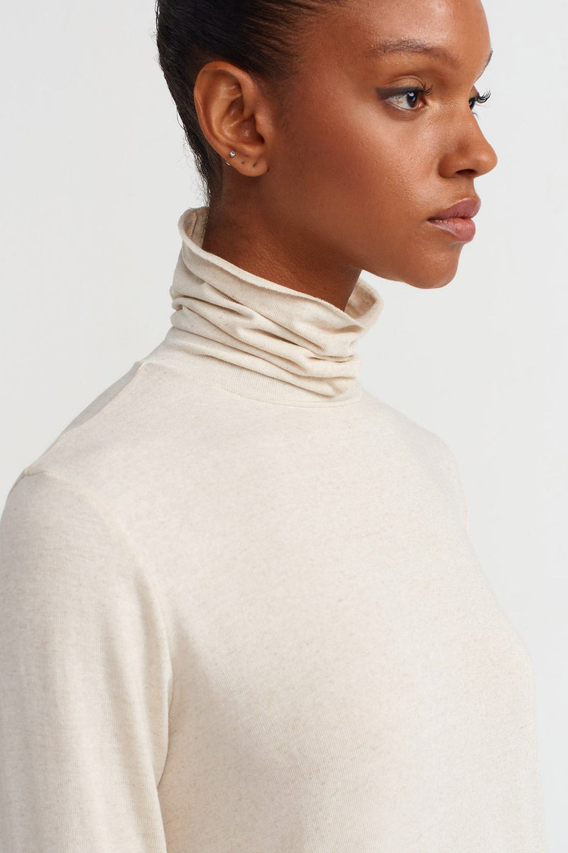 Nu Turtleneck Thin Bodysuit Natural