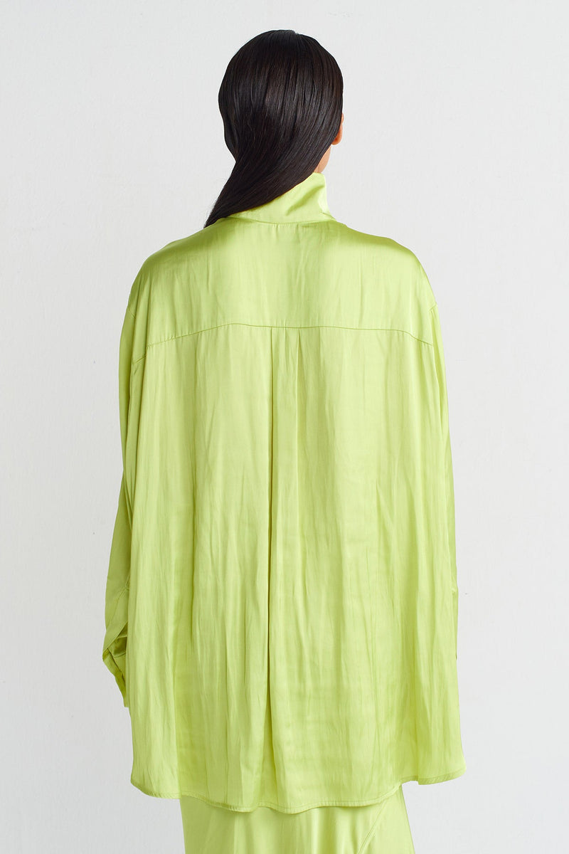 Nu Satin Shirt Lime