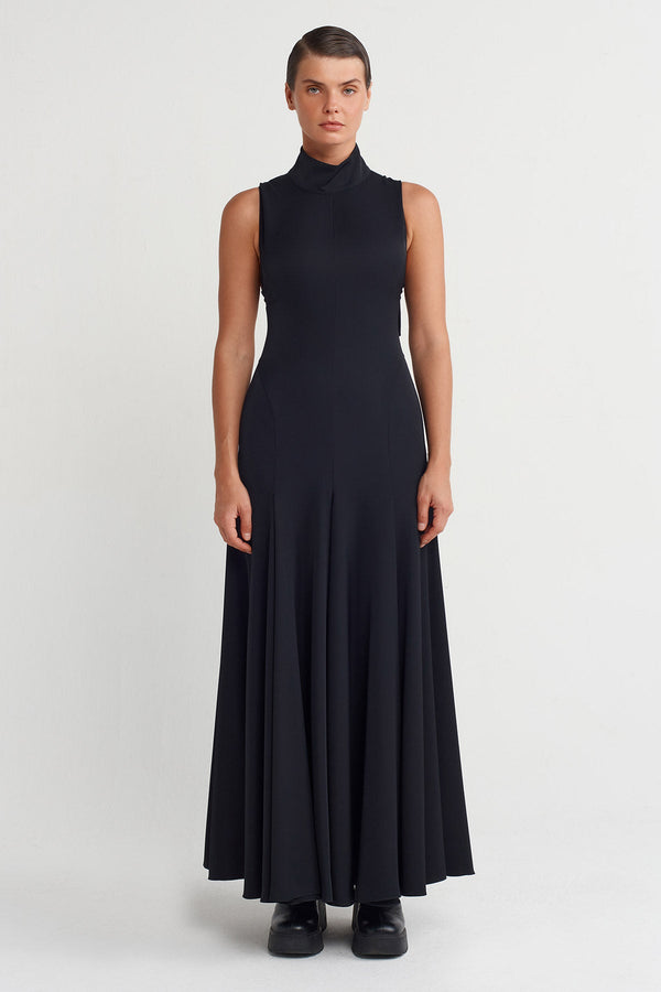 Nu Backless Long Dress Black