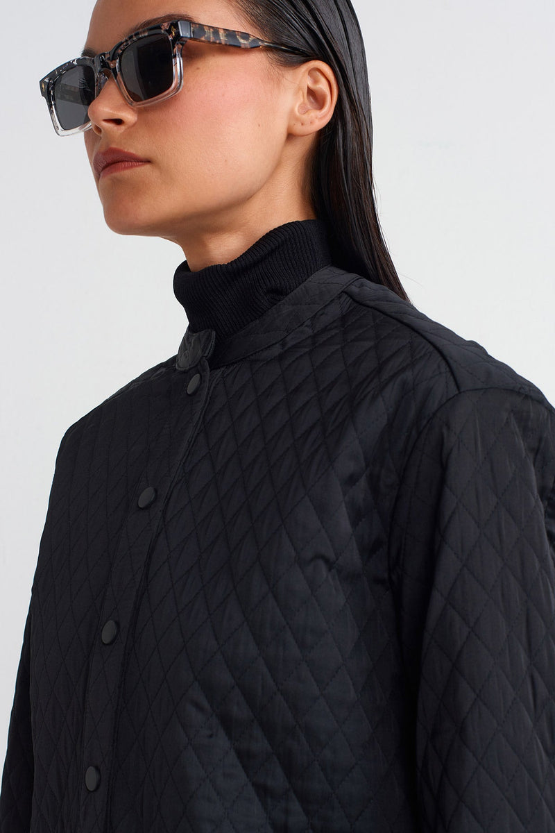 Nu Quilted Jacket Black/Nude