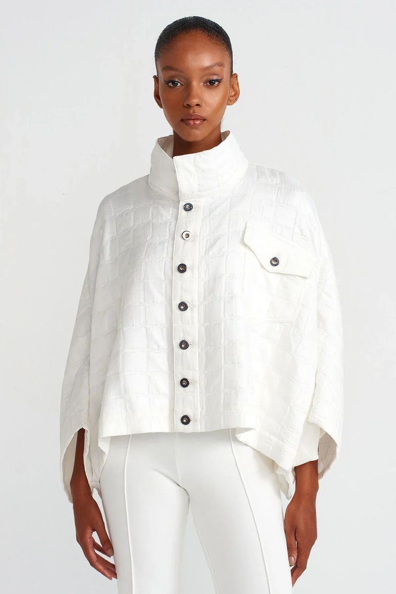 Nu Checked Jacquard Jacket White