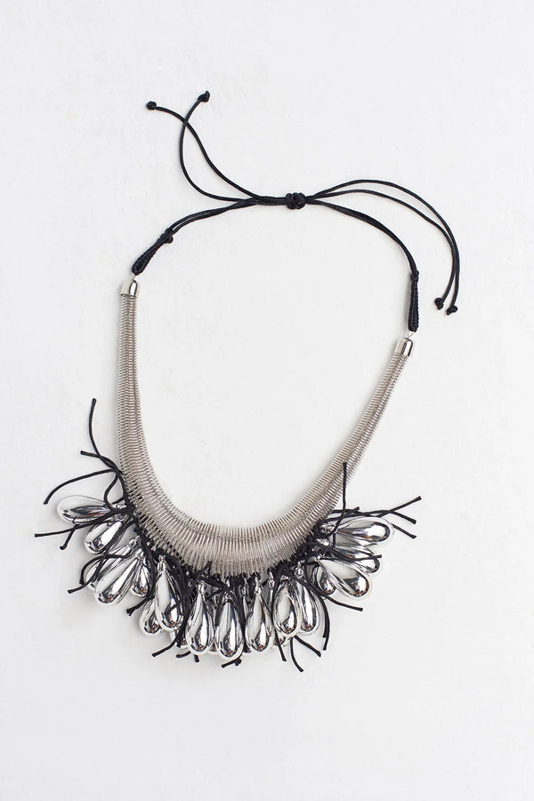 NU Stone Rope Necklace Silver