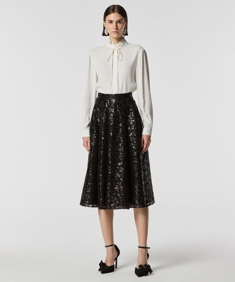 Machka Sequined Midi Skirt Black