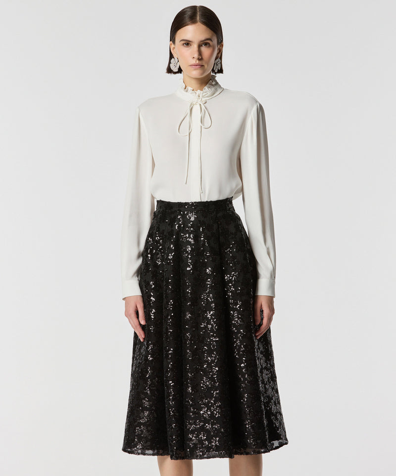 Machka Sequined Midi Skirt Black