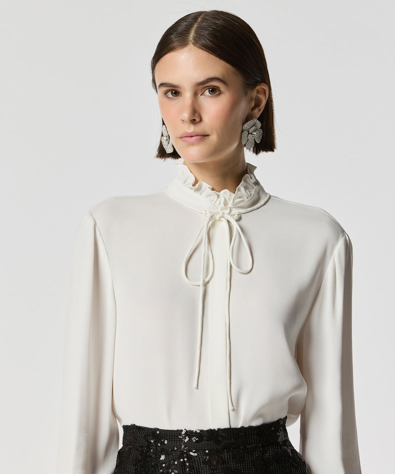 Machka Ruffle Blouse Off White