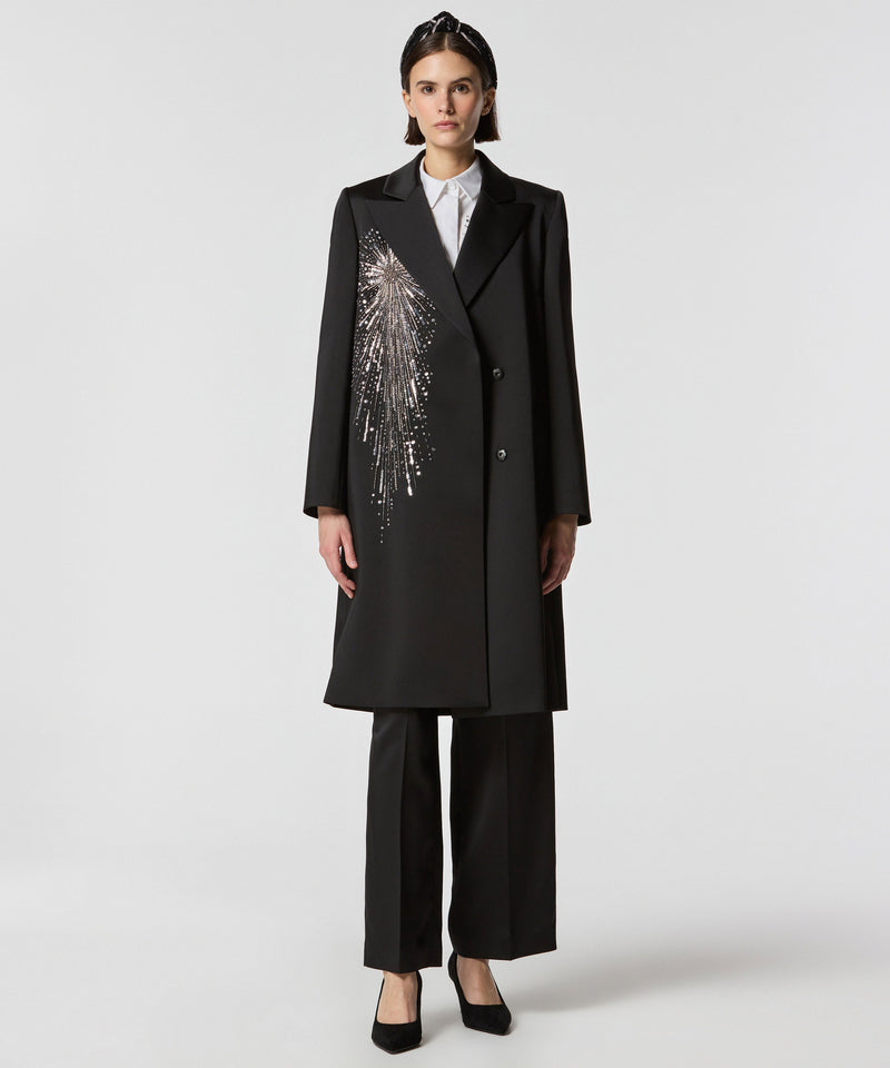 Machka Embroidered Top Coat Black