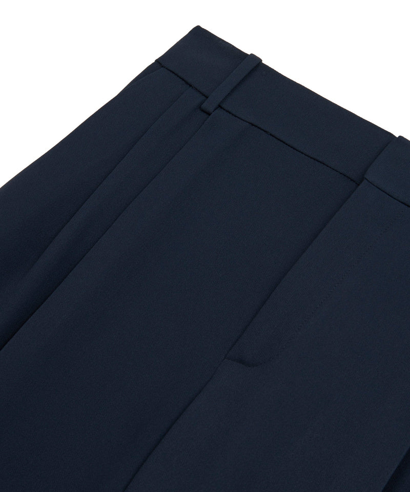 Machka Double Darted Wide Cut Trousers Navy