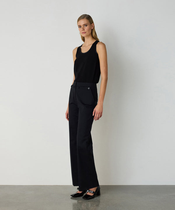 Machka Trousers With Button Accessories Black