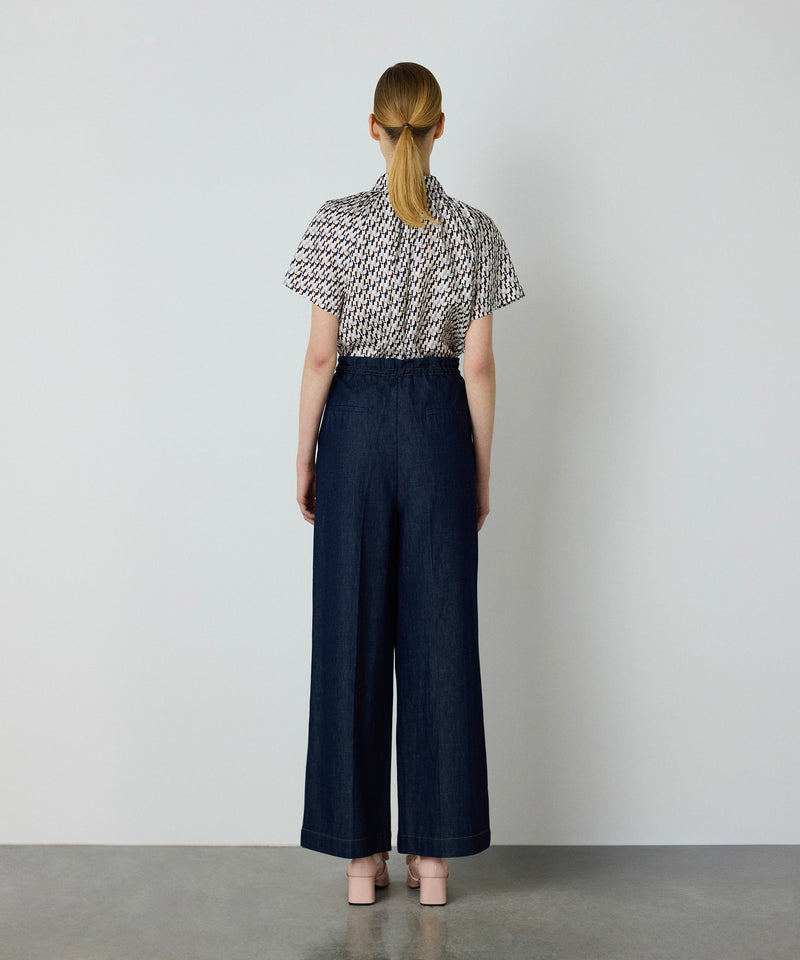 Machka Wide Cut Trousers Indigo