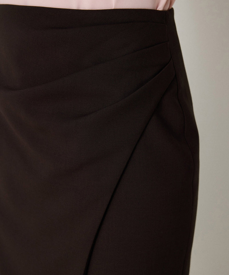 Machka Draped Skirt Brown