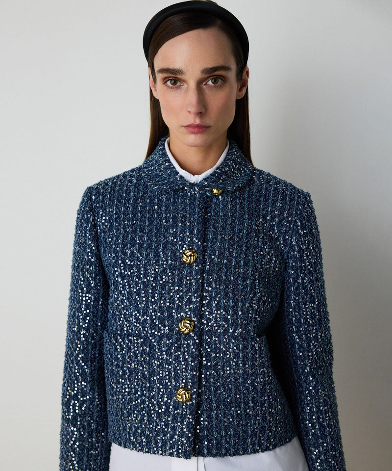 Machka Embroidered Denim Jacket Indigo