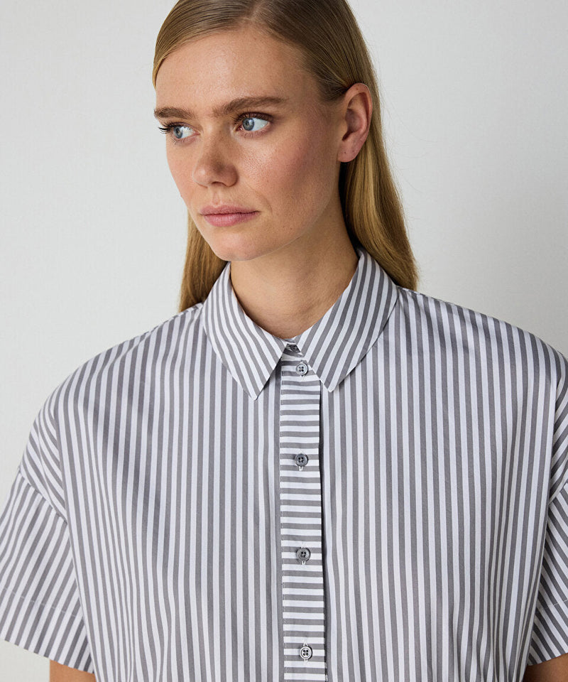 Machka Striped Blouse Grey