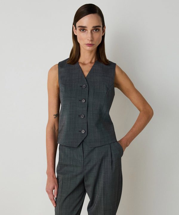 Machka V-Neck Vest Grey