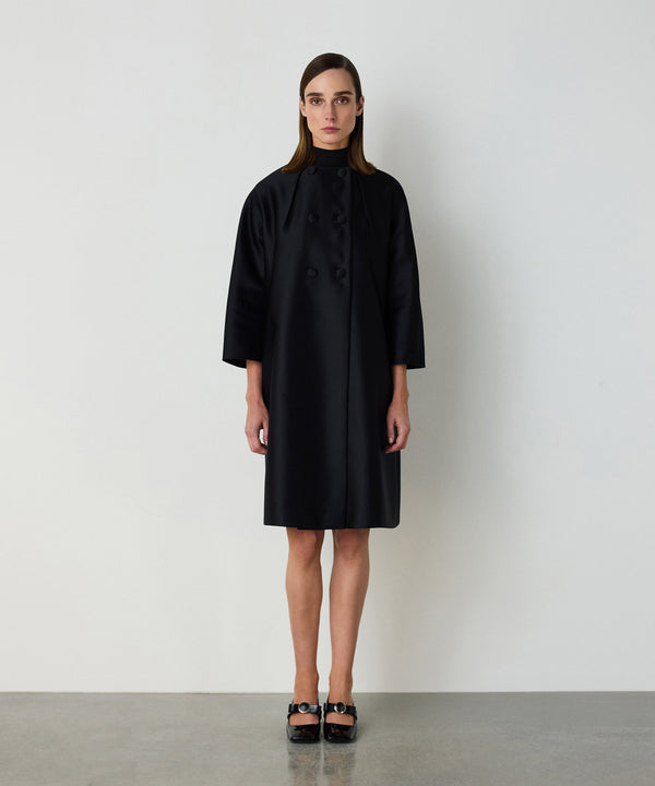 Machka Satin Duchess Coat Black