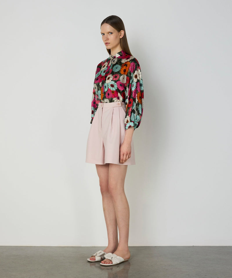 Machka Flower Pattern Shirt Khaki