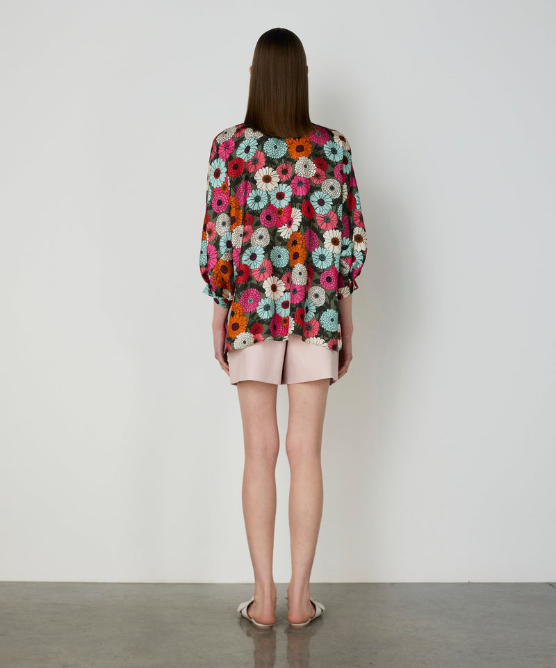 Machka Flower Pattern Shirt Khaki