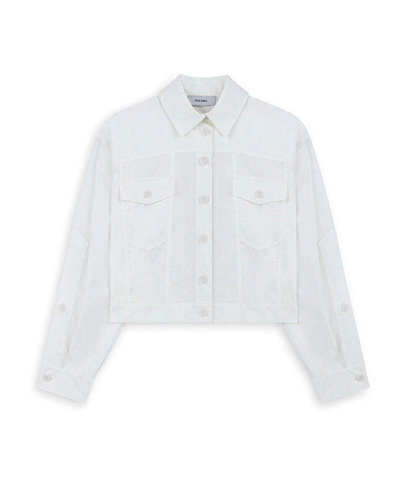 Machka Oversized Shirt Jacket White