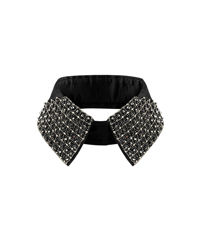 Machka Collar With Embellished Detail Black