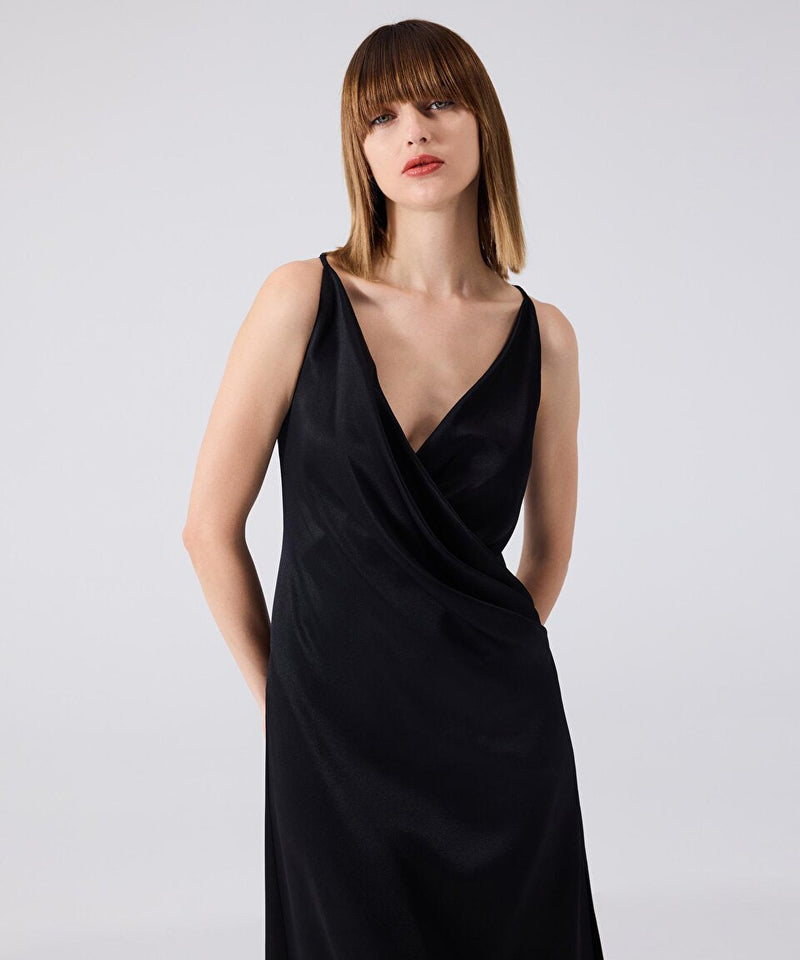 Machka Draped Maxi Dress Black