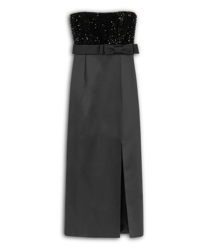 Machka Sequined Maxi Dress Black